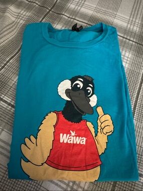 Wawa Blue Graphic Tee with Mascot, XL